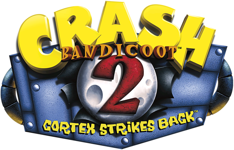 Back crash. Крэш бандикут 2. Crash Bandicoot 2d. Crash Bandicoot 2 logo. Crash Bandicoot 2 Cortex Strikes back.